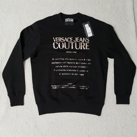 Versace Jeans Couture Warranty Label Sweatshirt - Picture 2 of 9